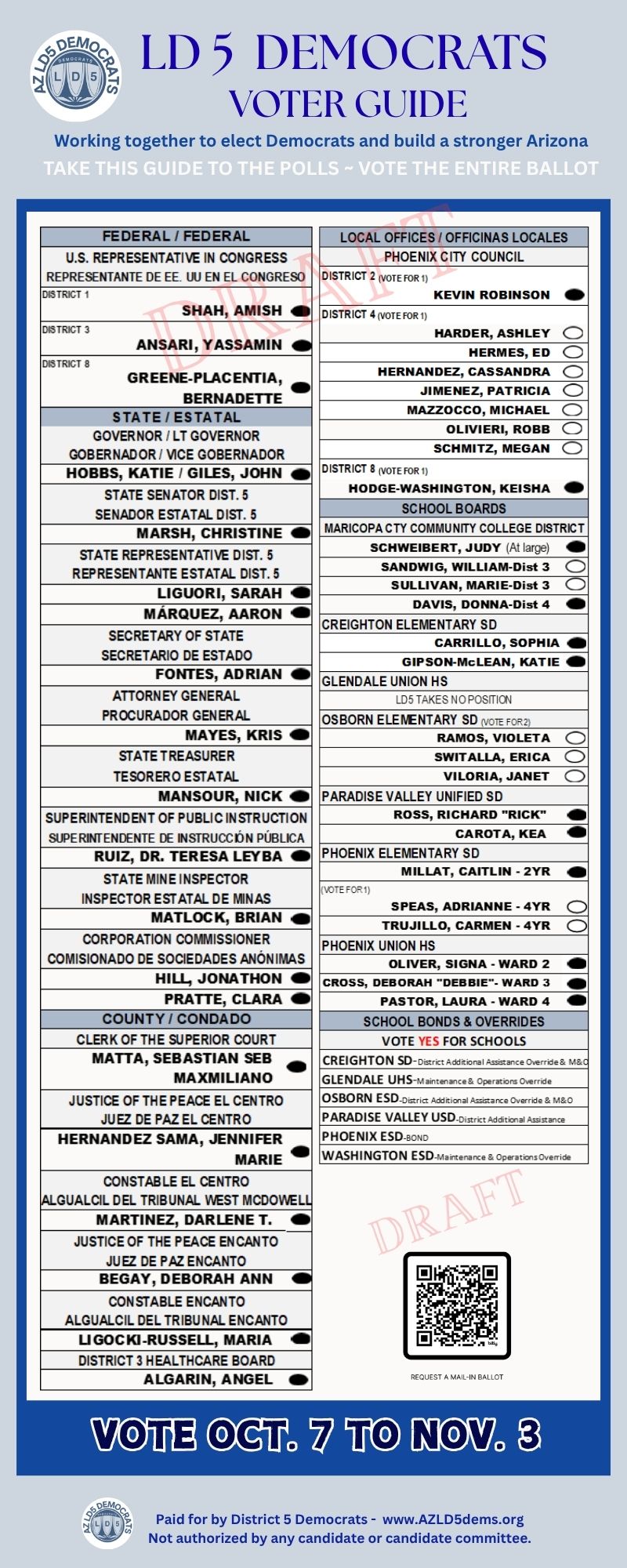 LD5 Democrats 2026 Official Voting Guide - Propositions and Ballot Measures